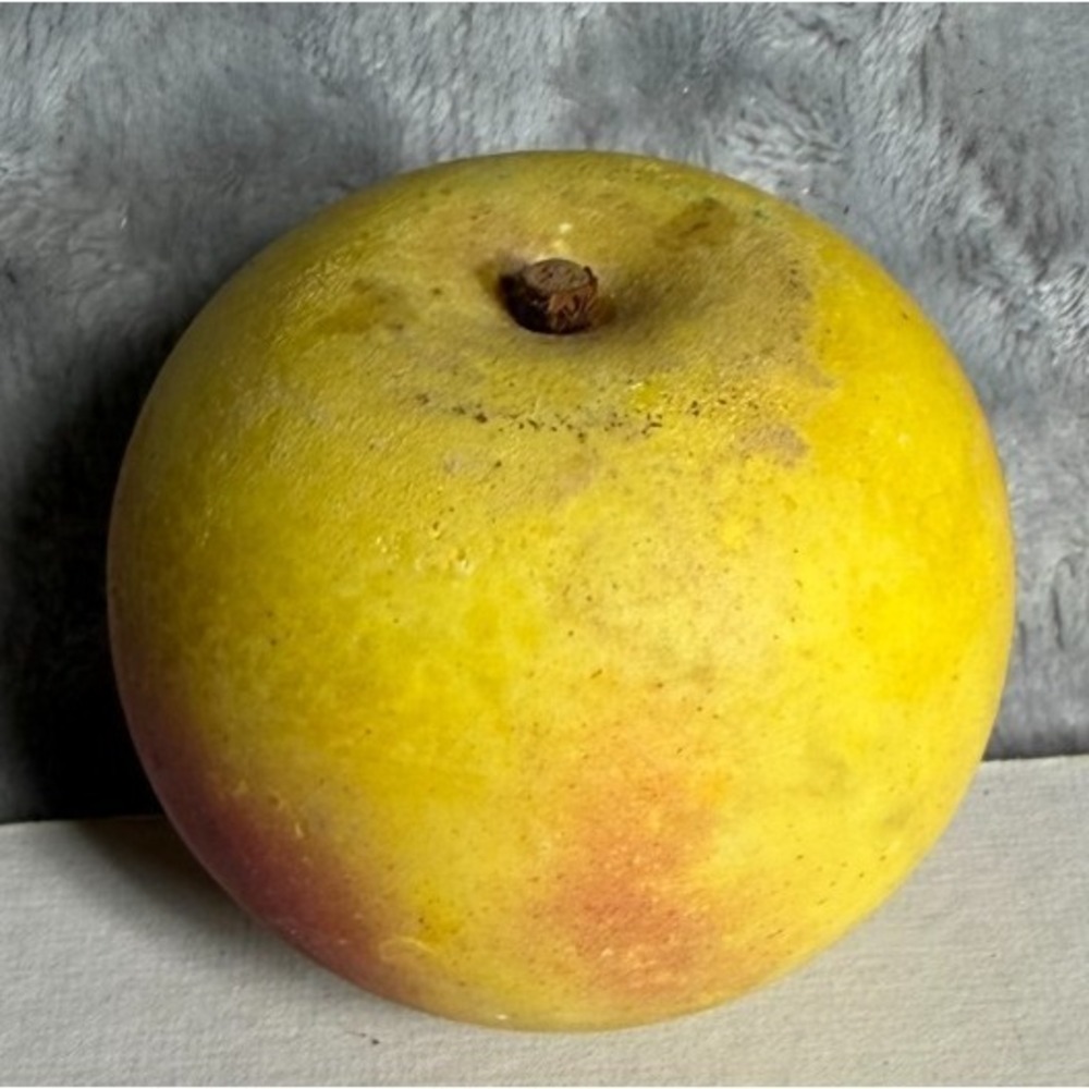 Antique Italian Alabaster Stone Fruit Marble Yellow Red Apple